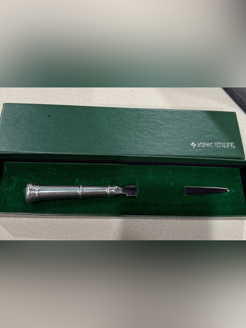 Kirk Stieff Pewter letter opener, office